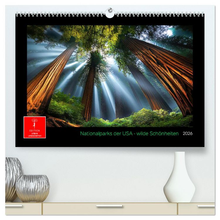 Produktbild: Nationalparks der USA - wilde Sch&ouml;nheiten (hochwertiger Premium Wandkalender 2026 DIN A2 quer), Kunstdruck in Hochglanz