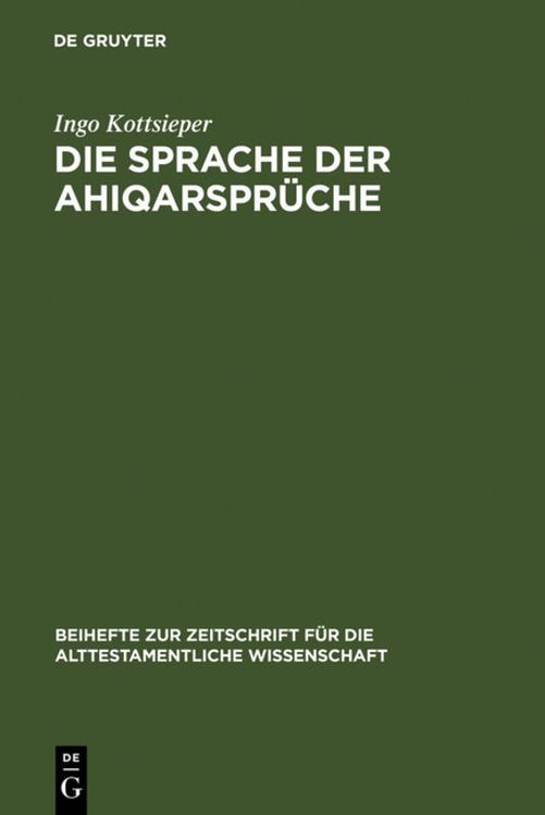 Produktbild: Die Sprache der Ahiqarspr&uuml;che