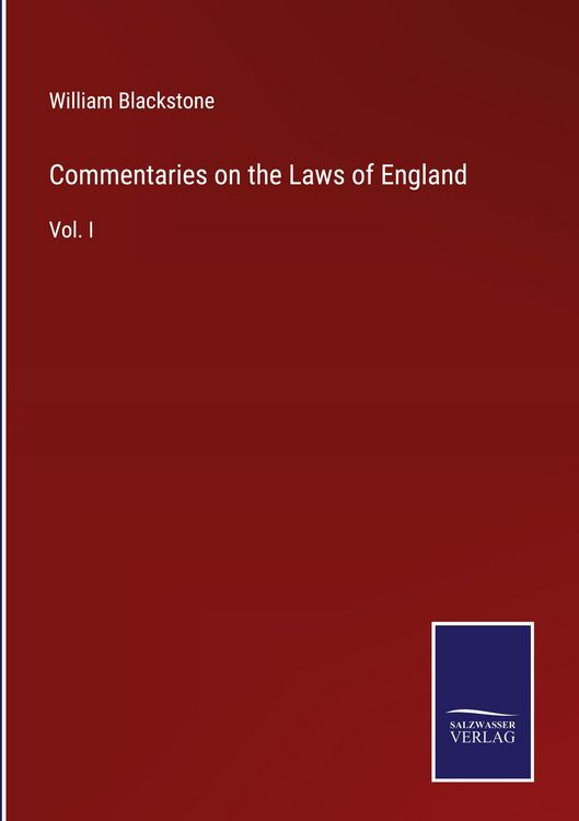 Produktbild: Commentaries on the Laws of England