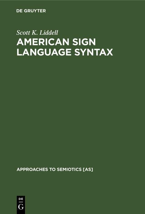 Produktbild: American Sign Language Syntax