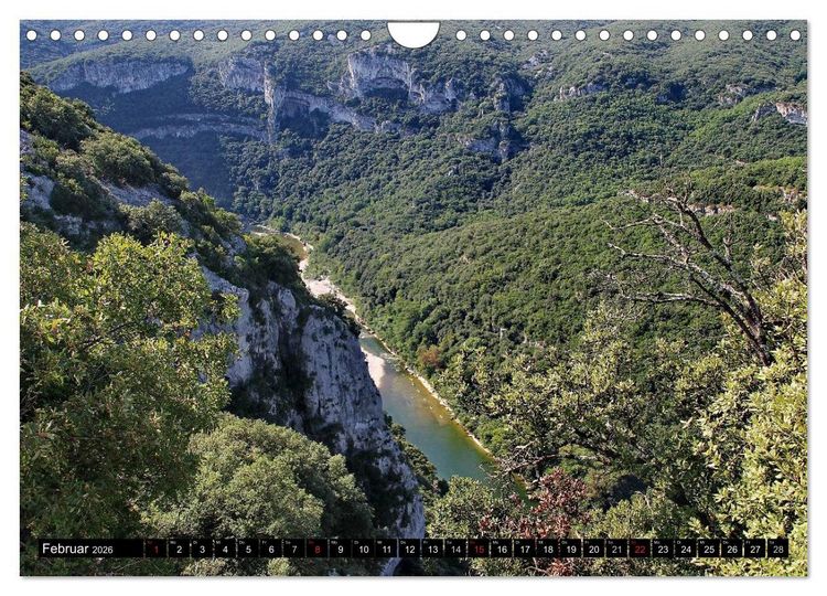 Produktbild: Ard&egrave;che, Grand Canyon Europas (Wandkalender 2026 DIN A4 quer), CALVENDO Monatskalender