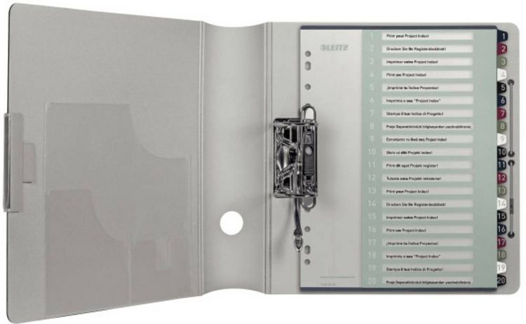 Produktbild: Leitz 1239 Style Register DIN A4 1-20 Polypropylen Mehrfarbig 20 Registerblätter extrabreit, PC-beschriftbar 1239-00-00
