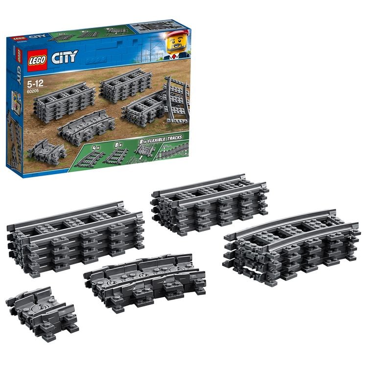 Produktbild: LEGO City 60205 Schienen, 20 St&uuml;ck, Erweiterungsset f&uuml;r Kinder