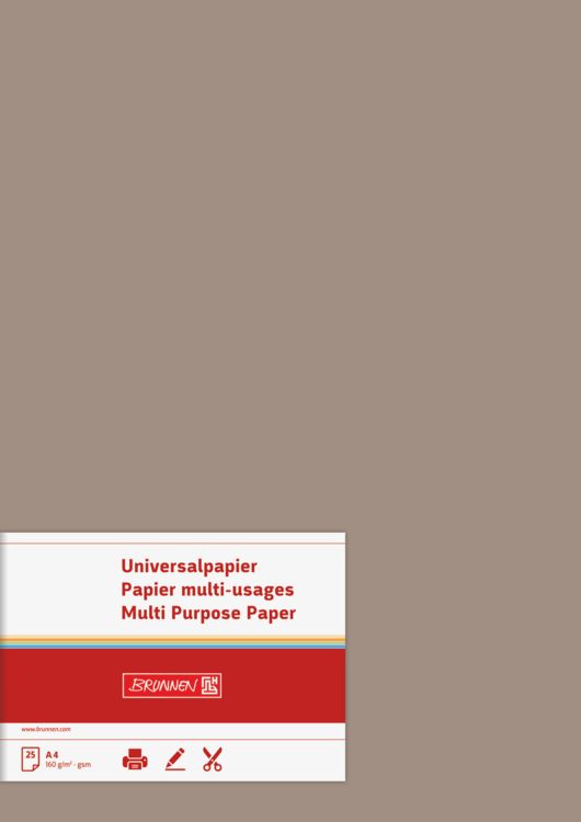 Produktbild: Brunnen Universalpapier A4 120g taupe 35Bl