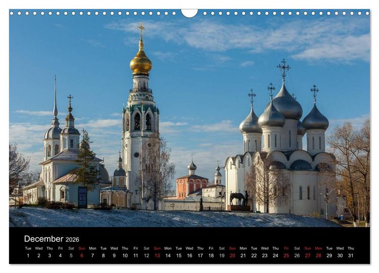Produktbild: Monuments of Russia 2026 (Wall Calendar 2026 DIN A3 landscape), CALVENDO 12 Month Wall Calendar