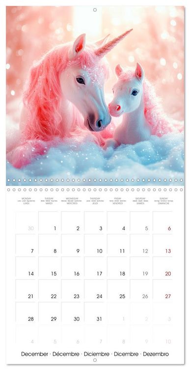 Produktbild: Unicorn Whispers - Tales of Glitter and Grace (Wall Calendar 2026 12 &times; 12 Inch) CALVENDO 12 Month Wall Calendar