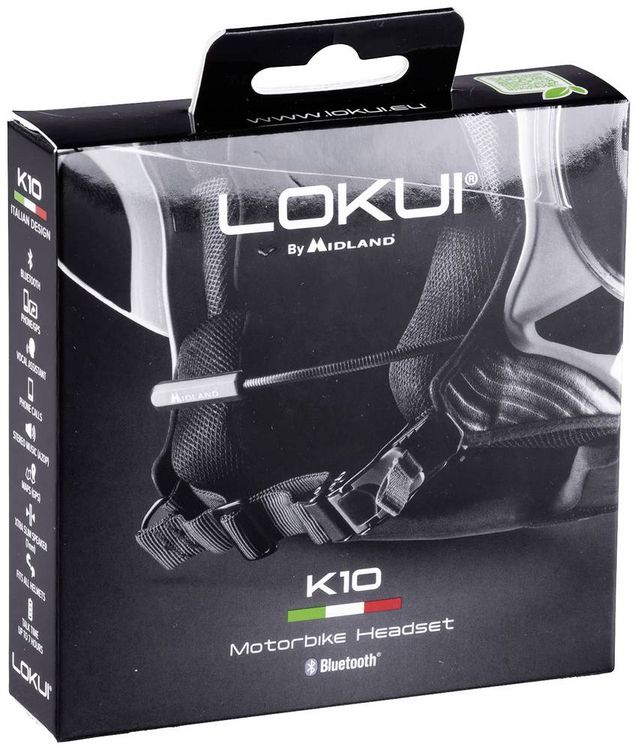 Produktbild: Midland Lokui K10 C1624 Bluetooth&reg;-Headset mit Mikrofon Passend f&uuml;r (Helmtyp) alle Helmtypen
