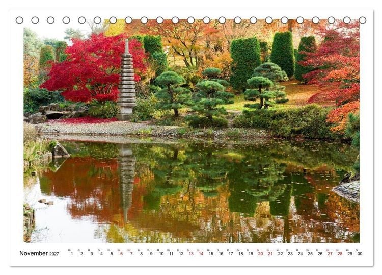 Produktbild: Japanische G&auml;rten in Deutschland (Tischkalender 2027 DIN A5 quer), CALVENDO Monatskalender