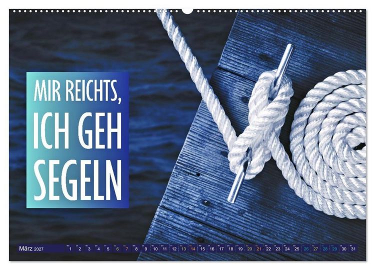 Produktbild: Segeln - mit einem Augenzwinkern (Wandkalender 2027 DIN A2 quer), CALVENDO Monatskalender