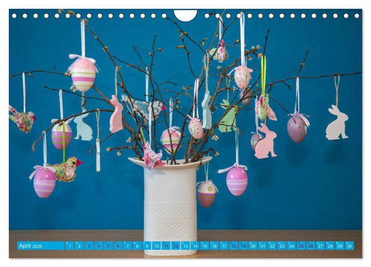Produktbild: Still Life - Blumen vor der blauen Wand (Wandkalender 2026 DIN A4 quer), CALVENDO Monatskalender