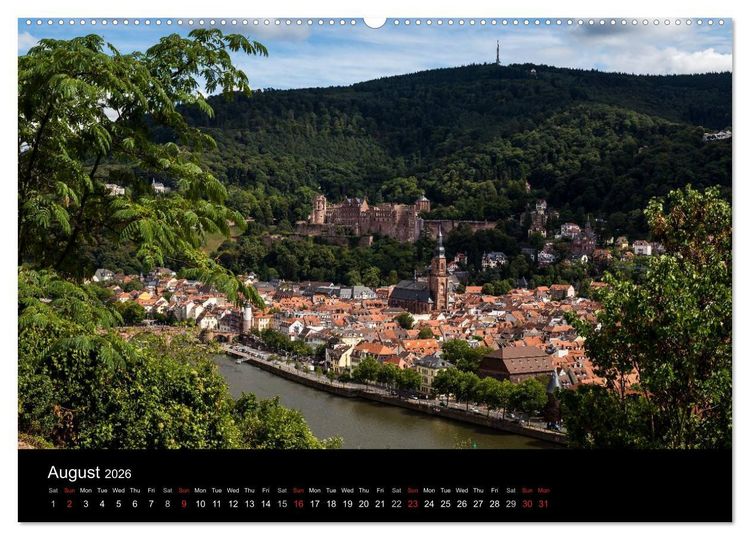 Produktbild: Heidelberg - Views of a City (High Quality Premium Wall Calendar 2026 DIN A2 landscape),CALVENDO 12 Month Wall Calendar