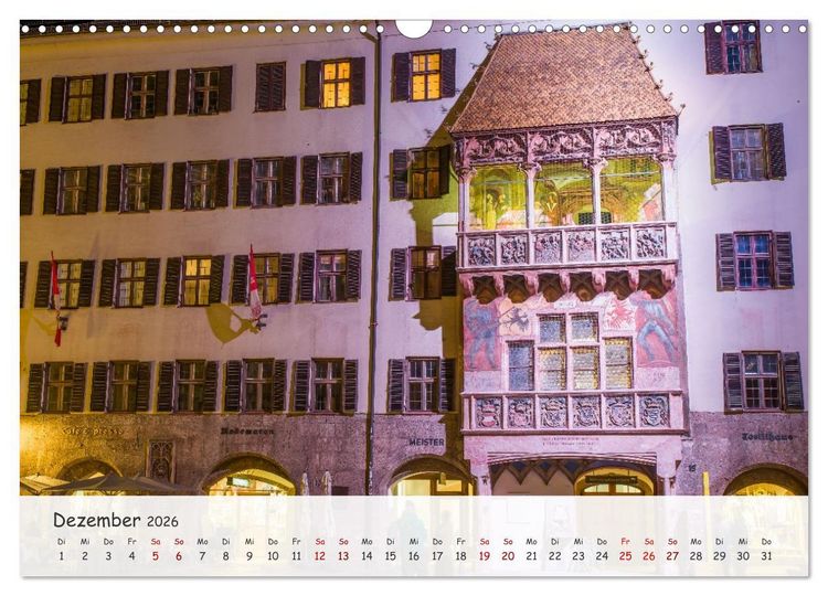 Produktbild: Innsbruck - Die sch&ouml;ne Hauptstadt Tirols (Wandkalender 2026 DIN A3 quer), CALVENDO Monatskalender