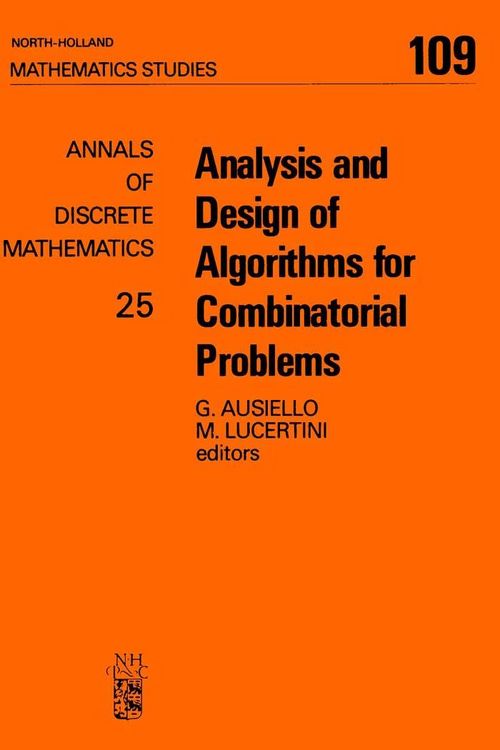 Produktbild: Analysis and Design of Algorithms for Combinatorial Problems