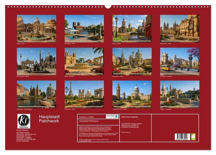 Produktbild: Hauptstadt Patchwork (Wandkalender 2026 DIN A2 quer), CALVENDO Monatskalender