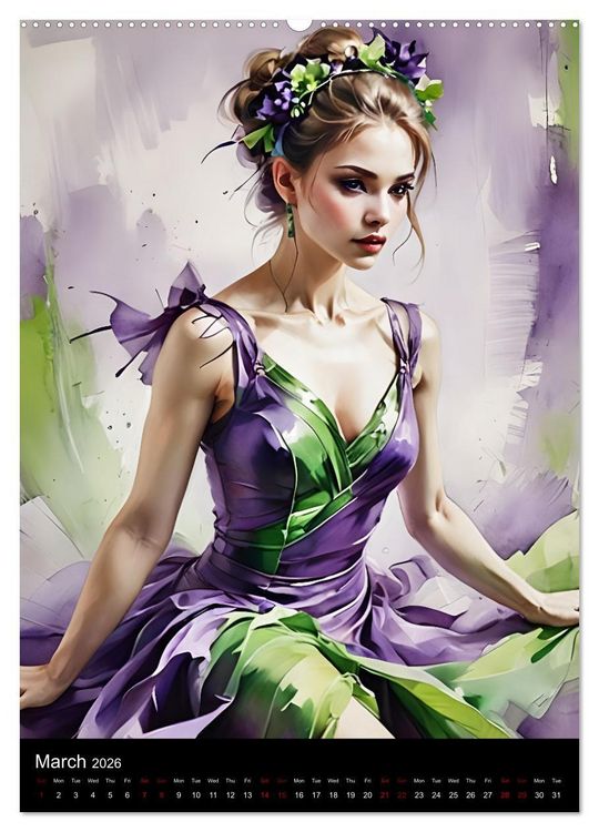 Produktbild: Dancing Elegance (Wall Calendar 2026 DIN A2 portrait), CALVENDO 12 Month Wall Calendar