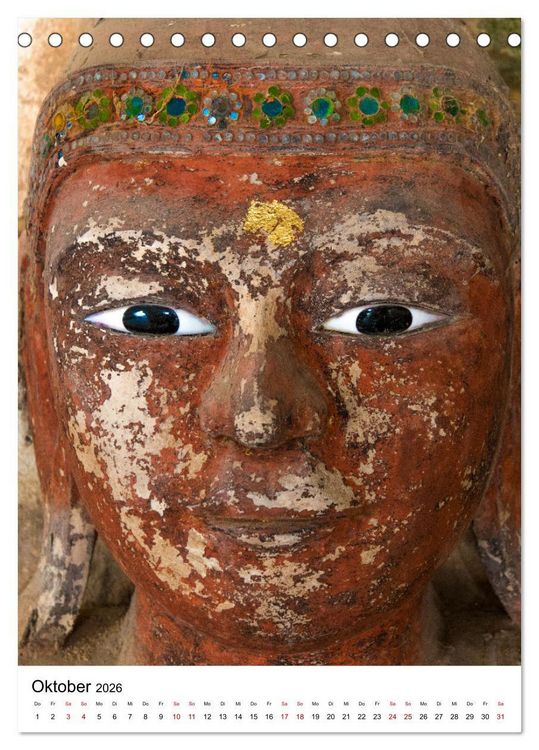 Produktbild: Buddhas im Gl&uuml;ck (Tischkalender 2026 DIN A5 hoch), CALVENDO Monatskalender