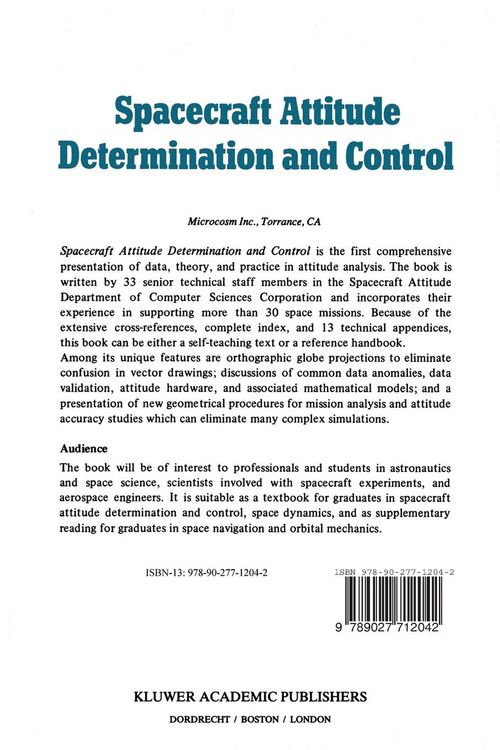 Produktbild: Spacecraft Attitude Determination and Control