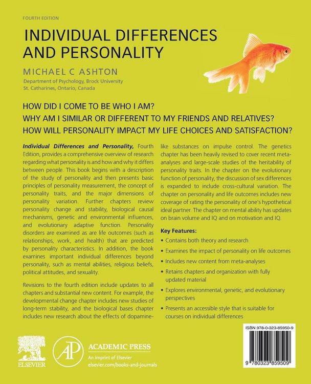 Produktbild: Individual Differences and Personality