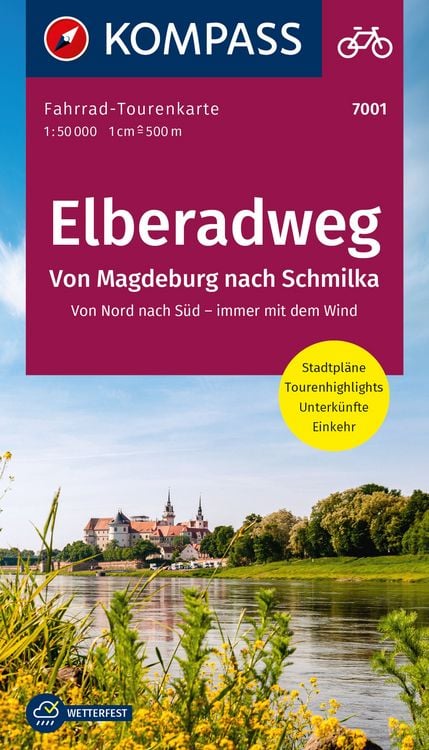 Produktbild: KOMPASS Fahrrad-Tourenkarte Elberadweg - von Magdeburg nach Schmilka 1:50.000