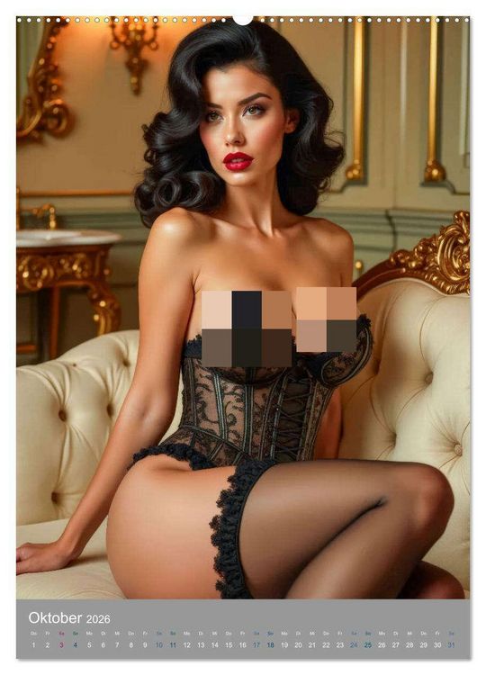 Produktbild: Pinup-Diven (Wandkalender 2026 DIN A2 hoch), CALVENDO Monatskalender