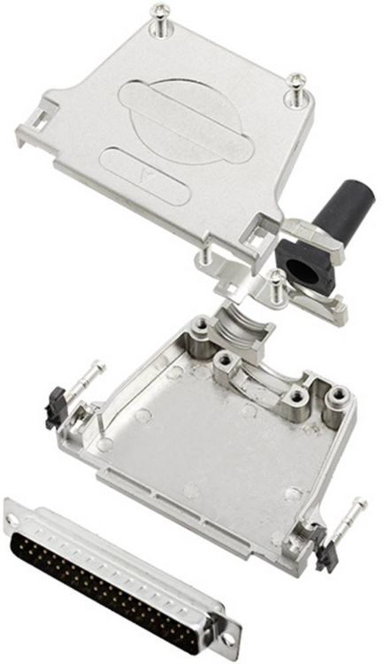 Produktbild: TRU COMPONENTS TCDTZF37DMPK 7709224 D-SUB Stiftleisten-Set 180&deg; Polzahl: 37 L&ouml;tkelch 1St.