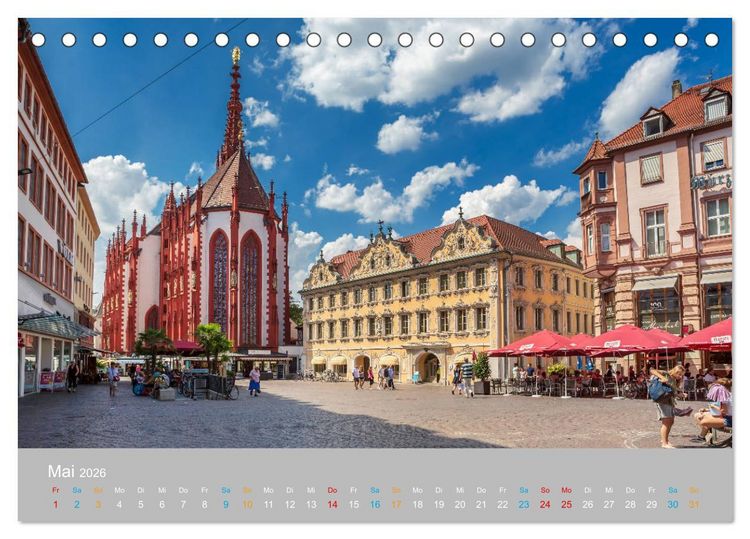 Produktbild: W&uuml;rzburg - Stadt der Kirchen (Tischkalender 2026 DIN A5 quer), CALVENDO Monatskalender