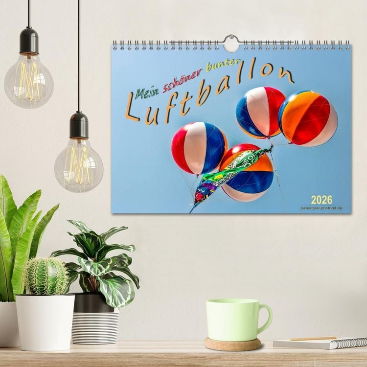 Produktbild: Mein sch&ouml;ner bunter Luftballon (Wandkalender 2026 DIN A4 quer), CALVENDO Monatskalender