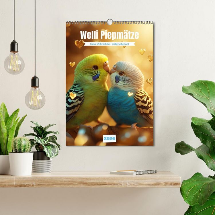 Produktbild: Welli Piepm&auml;tze (Wandkalender 2026 DIN A3 hoch), CALVENDO Monatskalender