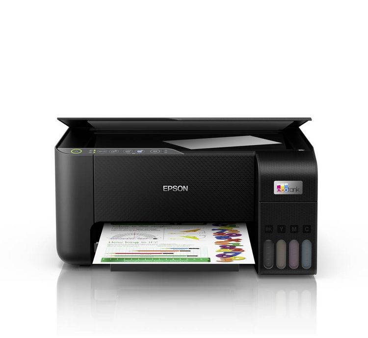 Produktbild: Epson EcoTank ET-2860 Inkjet MFP Multifunktionsdrucker Tintenstrahl Farbe A4 Drucker, Scanner, Kopierer Duplex, Tintentank-System, USB, WLAN