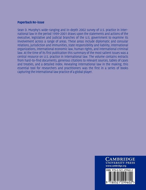 Produktbild: United States Practice in International Law