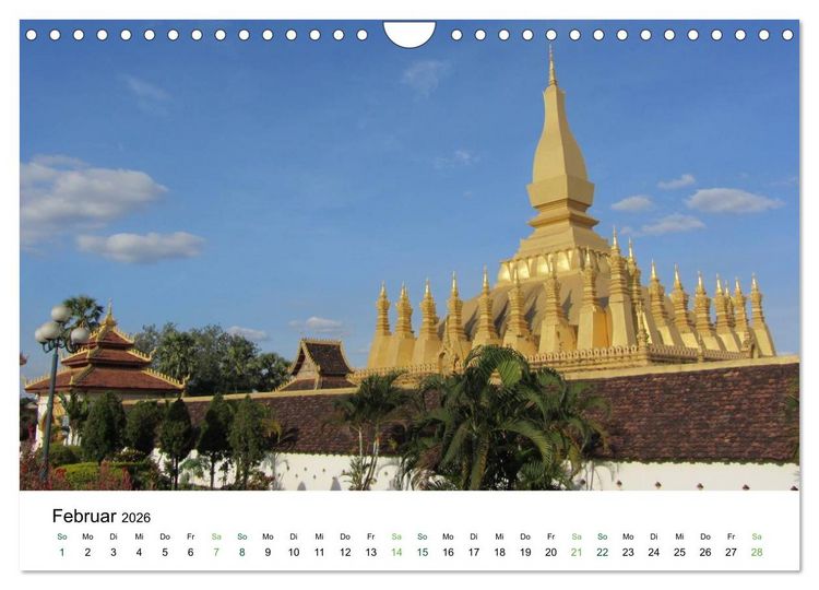 Produktbild: Laos - Die Perle S&uuml;dostasiens (Wandkalender 2026 DIN A4 quer), CALVENDO Monatskalender