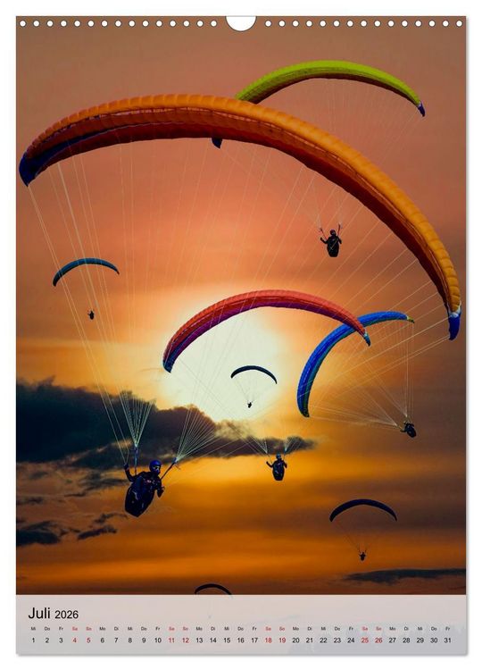 Produktbild: Paragliding - einfach Spa&szlig; (Wandkalender 2026 DIN A3 hoch), CALVENDO Monatskalender