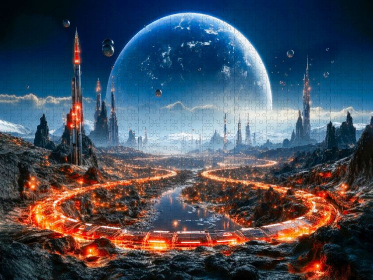 Produktbild: CALVENDO Puzzle Wolkenkratzer, die unvorstellbare H&ouml;hen erreichen | 2000 Teile Lege-Gr&ouml;&szlig;e 90x67cm Foto-Puzzle f&uuml;r gl&uuml;ckliche Stunden