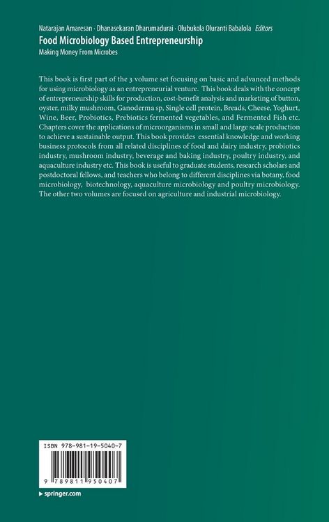 Produktbild: Food Microbiology Based Entrepreneurship