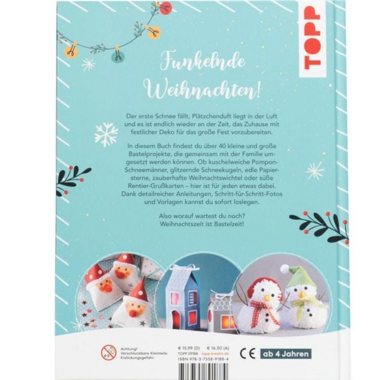 Produktbild: Das Weihnachtsbastelbuch f&uuml;r Kids