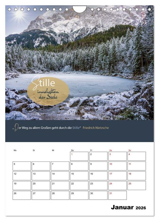 Produktbild: Zitate Wegbegleiter, mit Spr&uuml;chen durch das Jahr by VogtArt (Wandkalender 2026 DIN A4 hoch), CALVENDO Monatskalender