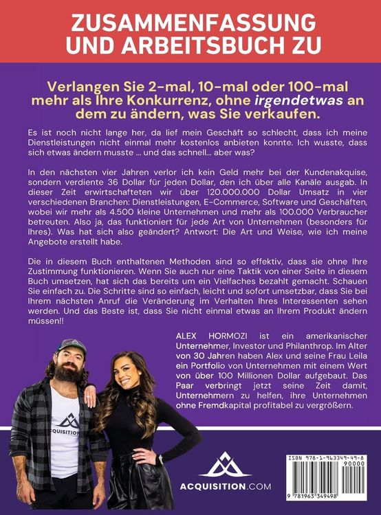 Produktbild: Zusammenfassung und Arbeitsbuch zu "100 Millionen Dollar Angebote"
