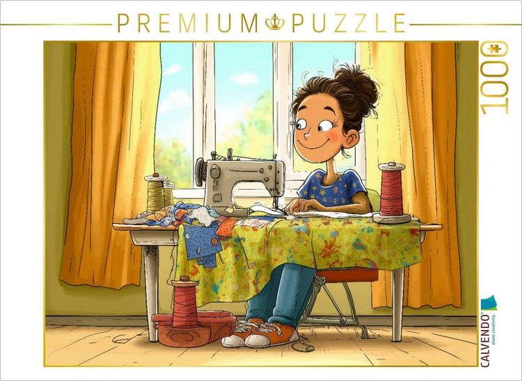 Produktbild: CALVENDO Puzzle Meine N&auml;hmaschine und ich | 1000 Teile Lege-Gr&ouml;&szlig;e 64x48cm Foto-Puzzle f&uuml;r gl&uuml;ckliche Stunden
