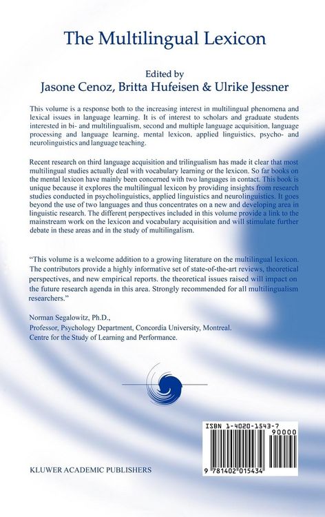 Produktbild: The Multilingual Lexicon