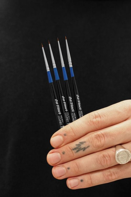 Produktbild: da Vinci Pinselset MICRO-COLINEO 4er Set, Gr&ouml;&szlig;en 20/0, 15/0, 10/0, 5/0