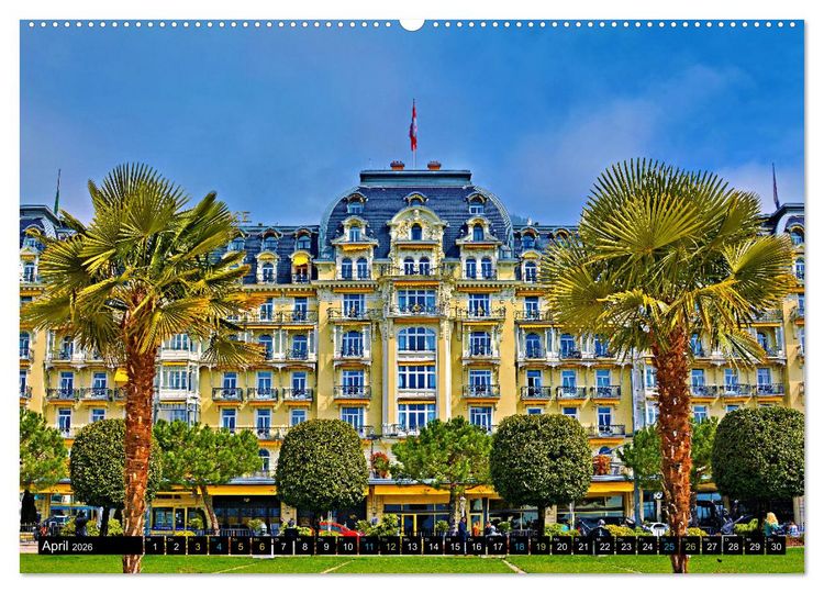 Produktbild: Montreux - ein Juwel am Ufer des Genfersees (hochwertiger Premium Wandkalender 2026 DIN A2 quer), Kunstdruck in Hochglanz