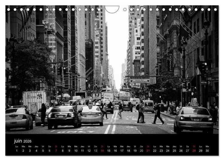 Produktbild: New York en noir et blanc (Calendrier mural 2026 DIN A4 vertical), CALVENDO calendrier mensuel