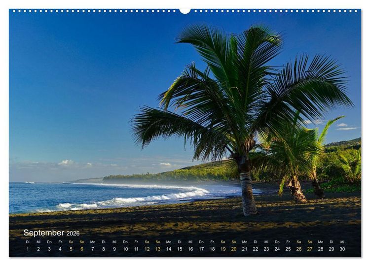 Produktbild: La Reunion - Traumhafte K&uuml;sten und Hochgebirge (hochwertiger Premium Wandkalender 2026 DIN A2 quer), Kunstdruck in Hochglanz