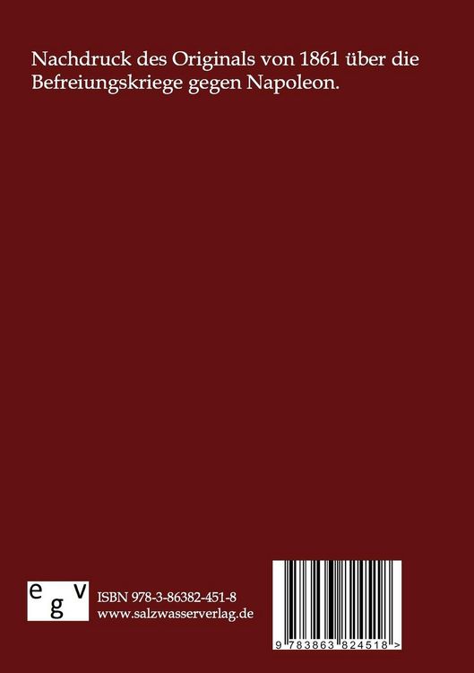 Produktbild: Ein Beitrag zur Geschichte der Armee mit Bezug auf die Befreiungskriege 1813, 1814 und 1815