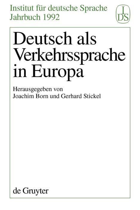 Produktbild: Deutsch als Verkehrssprache in Europa