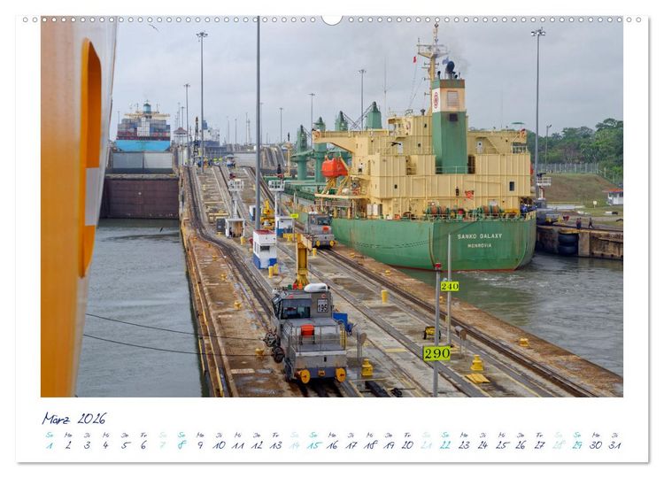 Produktbild: PANAMA-KANAL: Drahtseilakt-Bilder (Wandkalender 2026 DIN A2 quer), CALVENDO Monatskalender
