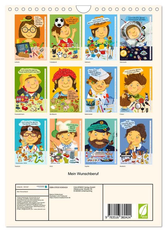 Produktbild: Mein Wunschberuf (Wandkalender 2026 DIN A4 hoch), CALVENDO Monatskalender