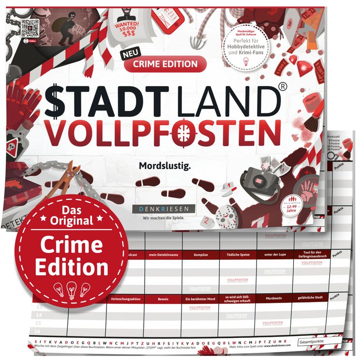 Produktbild: DENKRIESEN - STADT LAND VOLLPFOSTEN&reg; - CRIME EDITION "Mordslustig." - A4
