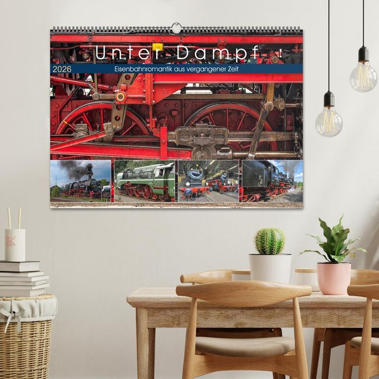 Produktbild: Unter Dampf - Eisenbahnromantik aus vergangener Zeit (Wandkalender 2026 DIN A2 quer), CALVENDO Monatskalender