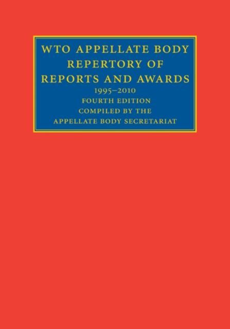 Produktbild: WTO Appellate Body Repertory of Reports and Awards